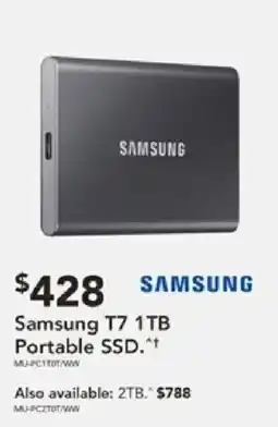 Harvey Norman Samsung T7 1TB Portable SSD offer