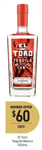 Dan Murphy's El Toro Tequila Blanco offer