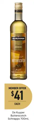 Dan Murphy's De Kuyper Butterscotch Schnapps offer