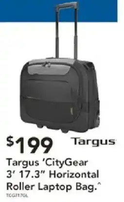 Harvey Norman Targus 'CityGear 3' 17.3" Horizontal Roller Laptop Bag. offer