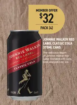 Dan Murphy's Johnnie Walker Red Label Classic Cola offer