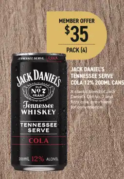 Dan Murphy's Jack Daniel's Tennessee Serve Cola offer