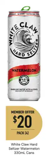 Dan Murphy's White Claw Hard Seltzer Watermelon offer