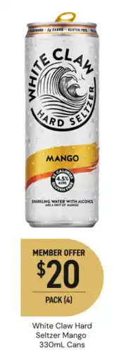 Dan Murphy's White Claw Hard Seltzer Mango offer