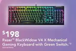 Harvey Norman Razer BlackWidow V4 X Mechanical Gaming Keyboard with Green Switch offer
