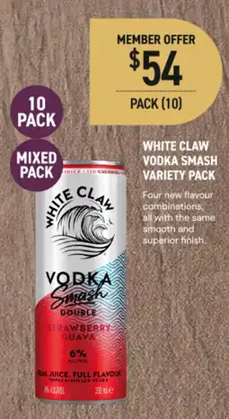Dan Murphy's White Claw Vodka Smash Variety Pack offer