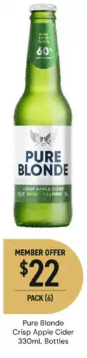 Dan Murphy's Pure Blonde Crisp Apple Cider offer