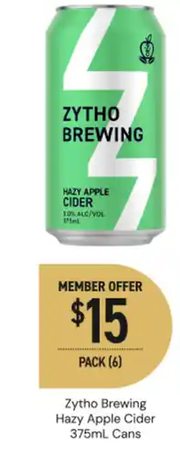 Dan Murphy's Zytho Brewing Hazy Apple Cider offer