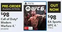 Harvey Norman EA Sports UFC 6 offer