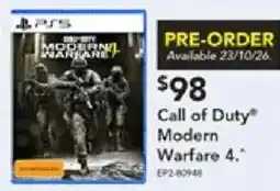 Harvey Norman Call of Duty Modern Warfare 4. offer