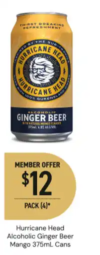 Dan Murphy's Hurricane Head Alcoholic Ginger Beer offer