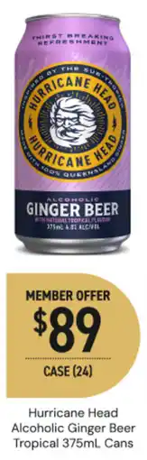 Dan Murphy's Hurricane Head Alcoholic Ginger Beer offer