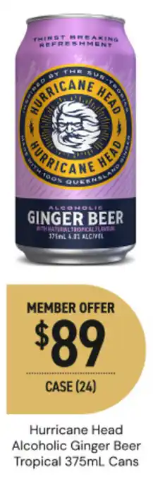Hurricane Head Alcoholic Ginger Beer