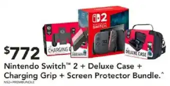 Harvey Norman Nintendo Switch 2 Deluxe Case + Charging Grip + Screen Protector Bundle offer