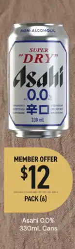 Dan Murphy's Asahi 0.0% offer