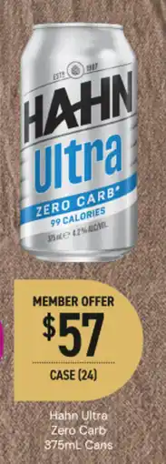 Dan Murphy's Hahn Ultra Zero Carb offer