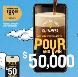Dan Murphy's Guinness Draught Stout 470ml Cans offer