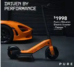 Harvey Norman Pure x McLaren Electric Scooter - Papaya. offer