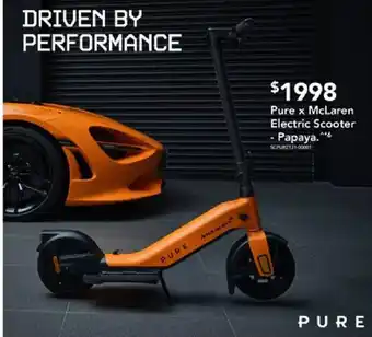 Harvey Norman Pure x McLaren Electric Scooter - Papaya offer