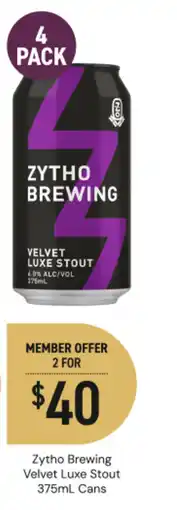 Dan Murphy's Zytho Brewing Velvet Luxe Stout offer
