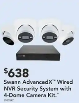 Harvey Norman Swann AdvancedX Wired NVR Security System with 4-Dome Camera Kit offer