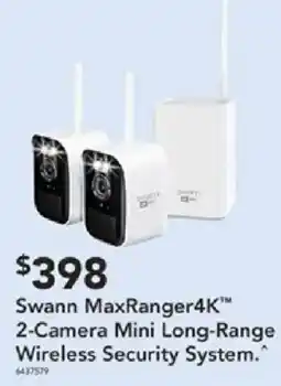 Harvey Norman Swann MaxRanger4K 2-Camera Mini Long-Range Wireless Security System offer