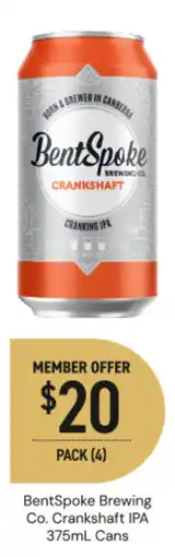 Dan Murphy's BentSpoke Brewing Co. Crankshaft IPA offer