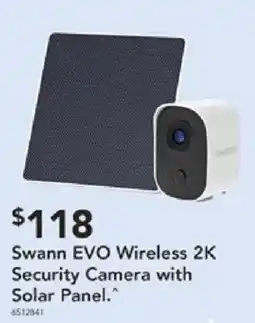 Harvey Norman Swann EVO Wireless 2K Security Camera with Solar Panel offer
