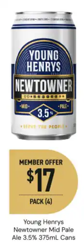 Dan Murphy's Young Henrys Newtownowner Mid Pale Ale offer