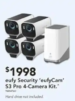 Harvey Norman eufy Security 'eufyCam' S3 Pro 4-Camera Kit offer