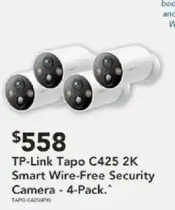 Harvey Norman TP-Link Tapo C425 2K Smart Wire-Free Security Camera offer