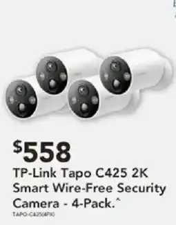 Harvey Norman TP-Link Tapo C425 2K Smart Wire-Free Security Camera offer