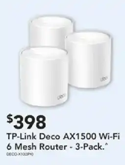 Harvey Norman TP-Link Deco AX1500 Wi-Fi 6 Mesh Router offer