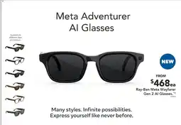 Harvey Norman Ray-Ban Meta Wayfarer Gen 2 AI Glasses offer