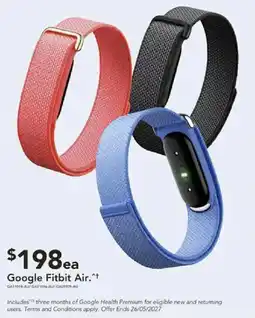 Harvey Norman Google Fitbit Air offer