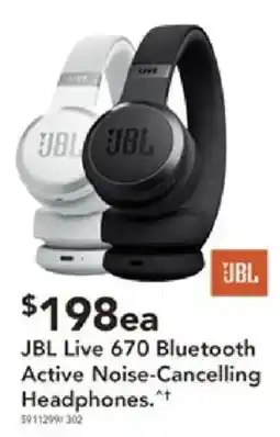 Harvey Norman JBL Live 670 Bluetooth Active Noise-Cancelling Headphones offer