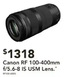 Harvey Norman Canon RF 100-400mm f/5.6-8 IS USM Lens offer