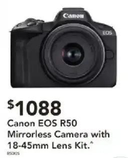 Harvey Norman Canon EOS R50 Mirrorless Camera with 18-45mm Lens Kit. offer