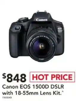 Harvey Norman Canon EOS 1500D DSLR with 18-55mm Lens Kit offer