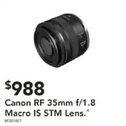Harvey Norman Canon RF 35mm f/1.8 Macro IS STM Lens offer