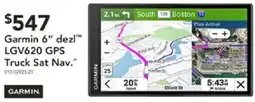 Harvey Norman Garmin 6" dezl™ LGV620 GPS Truck Sat Nav. offer