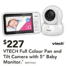 Harvey Norman VTECH Full Colour Pan and Tilt Camera with 5" Baby Monitor offer