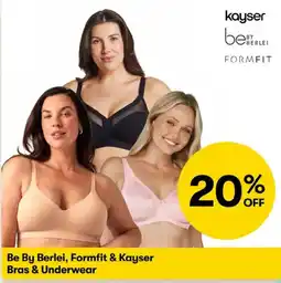 BIG W Be By Berlei Formfit & Kayser Bras & Underwear offer