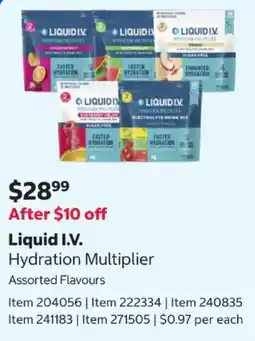 Costco Liquid I.V. Hydration Multiplier Assorted Flavours offer