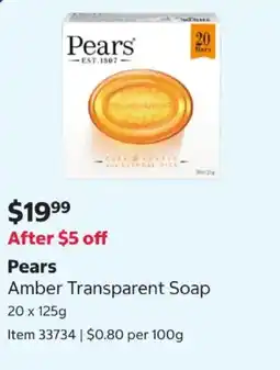 Costco Pears Amber Transparent Soap offer