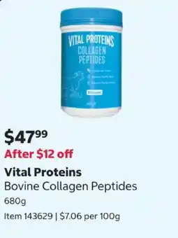 Costco Vital Proteins Bovine Collagen Peptides offer