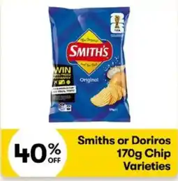 BIG W Smiths or Doriros Chip Varieties offer