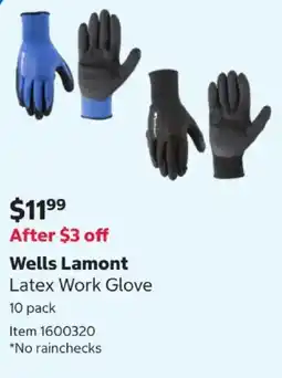 Costco Wells Lamont Latex Work Glove offer