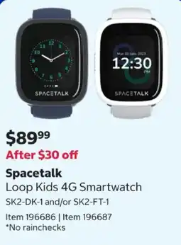Costco Spacetalk Loop Kids 4G Smartwatch offer
