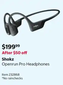 Costco Shokz Openrun Pro Headphones offer